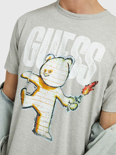 T-shirt with crewneck and graffiti print - 5