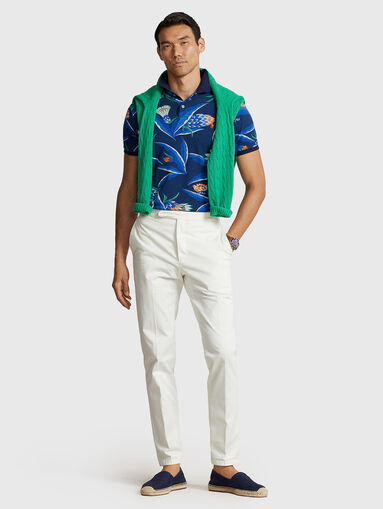 Cotton Polo-shirt with accent print - 5