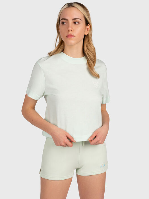 CAMMIE cropped T-shirt in mint color