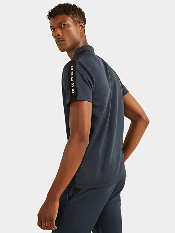 Black polo-shirt with contrasting details - 4