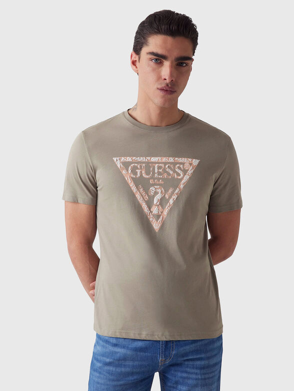 T-shirt in dark blue with logo  - 1