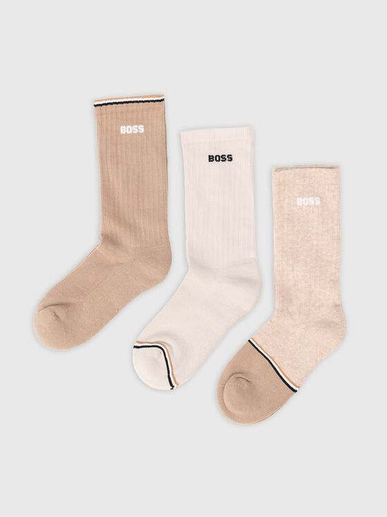 Set of three pairs of cotton socks - 1