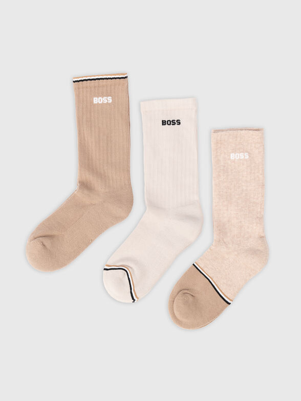 Set of three pairs of cotton socks - 1