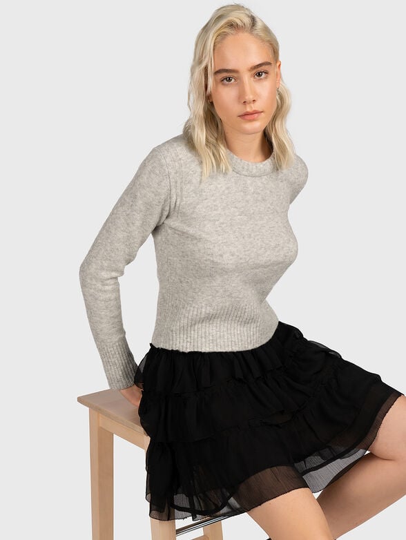 BONNIE cropped sweater with crew neck - 2