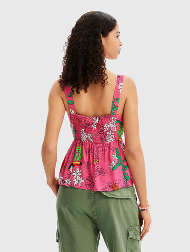 Top with a tropical print in a viscose blend - 3