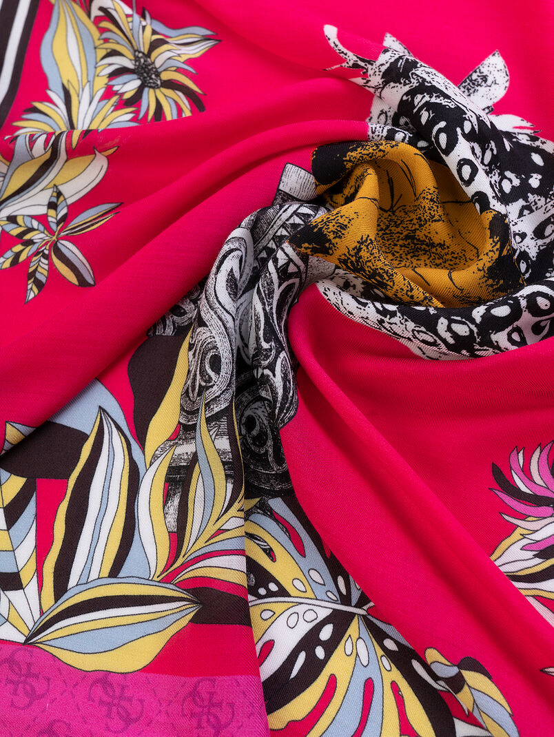KEFIAH scarf with print in black and white - 3
