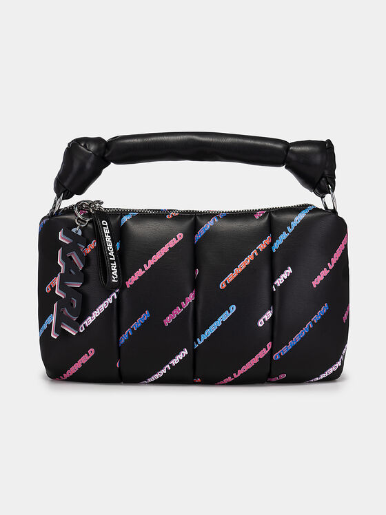 K/KNOTTED black bag with multicolor logo print - 1