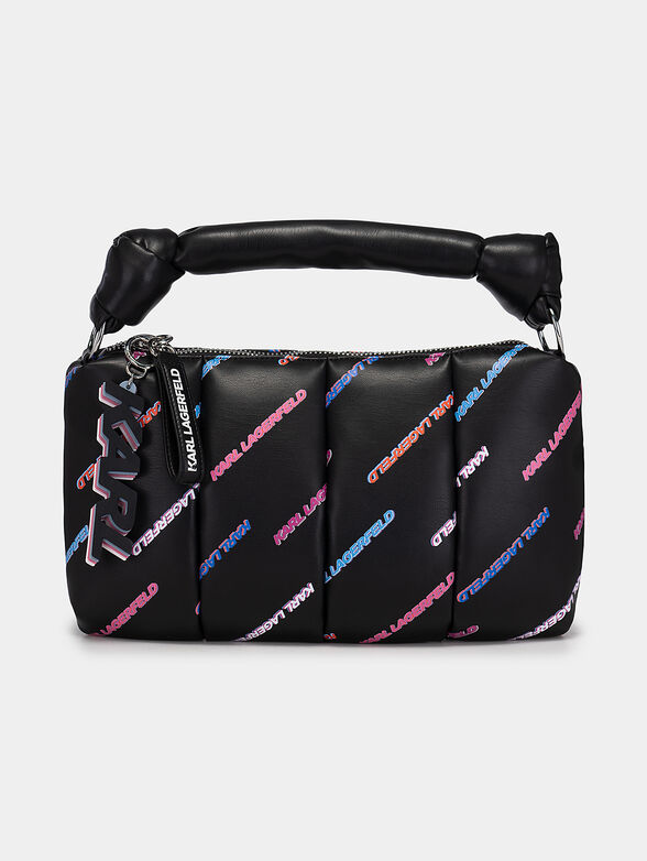 K/KNOTTED black bag with multicolor logo print - 1