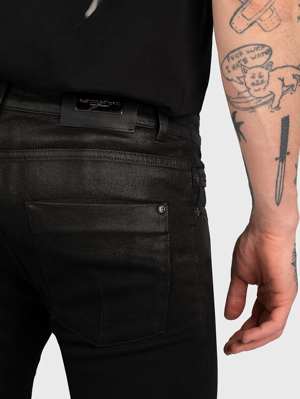 Black skinny jeans with zips - 3