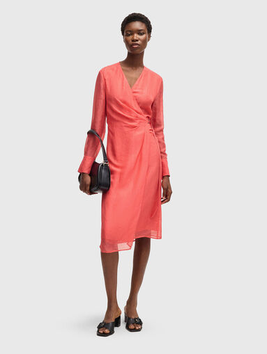 DOSALA midi dress in linen blend - 4