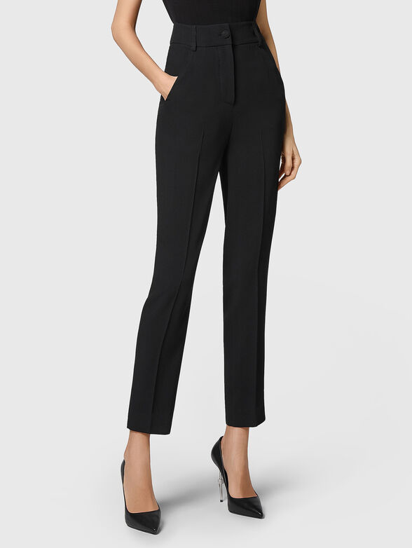 High-waist trousers in black - 0
