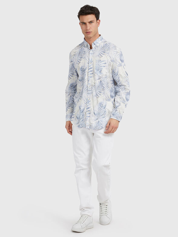 COLLINS shirt with blue floral print - 2