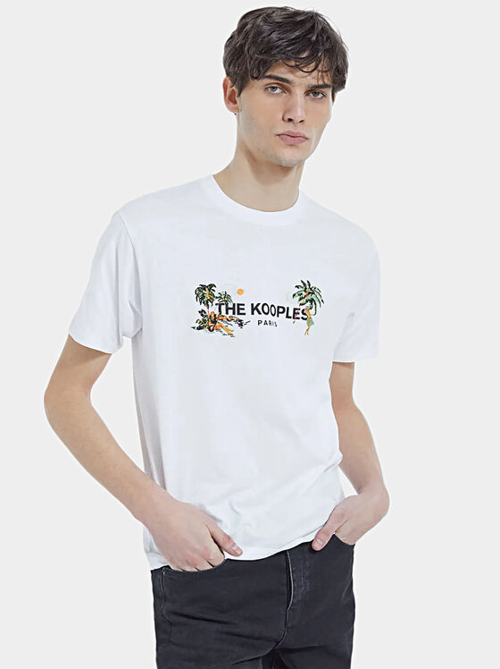 Λεύκο μπλουζάκι με λογότυπο - 1