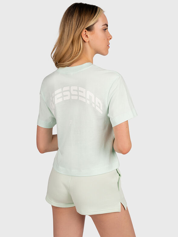 CAMMIE cropped T-shirt in mint color - 2