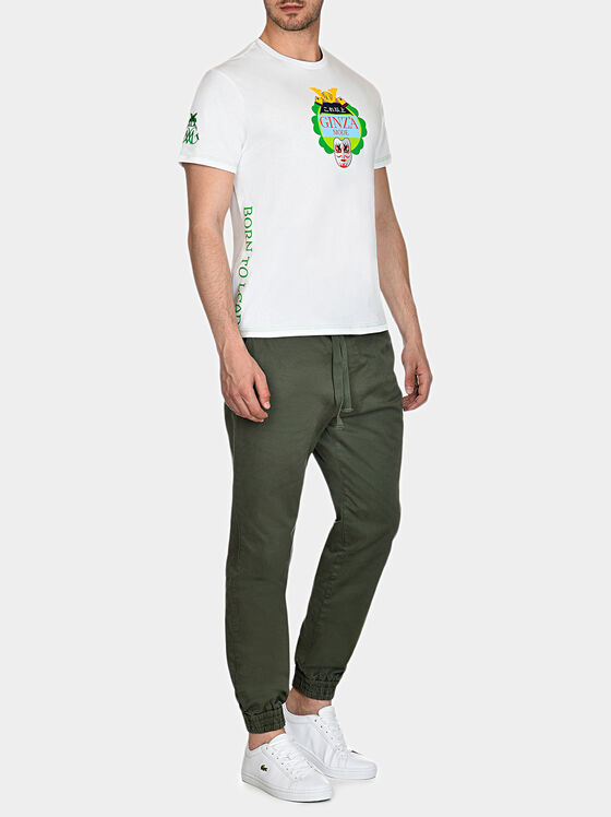 TS010 Cotton t-shirt with multicolor prints - 1