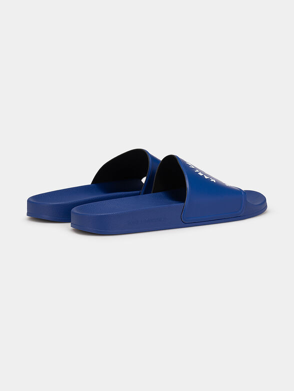 KONDO blue beach slides with contrasting logo - 3