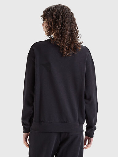 Black sweatshirt with logo embroidery - 3