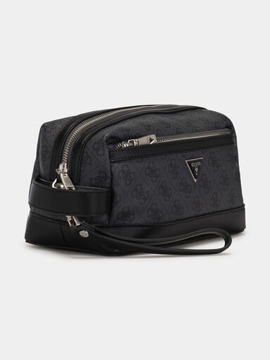 VEZZOLA black toiletry bag with 4G logo print - 4