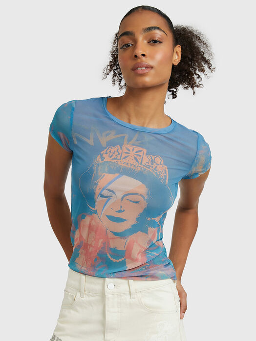 Blue T-shirt with print