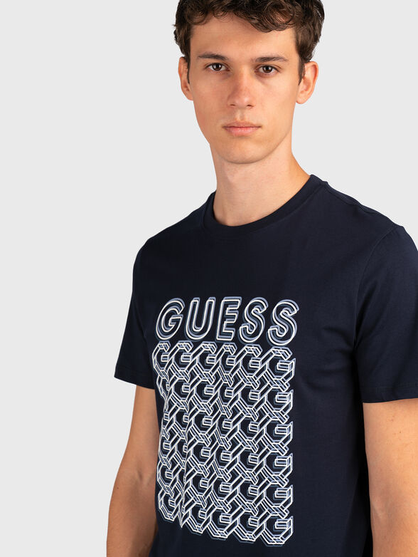 Round neck logo print T-shirt  - 4
