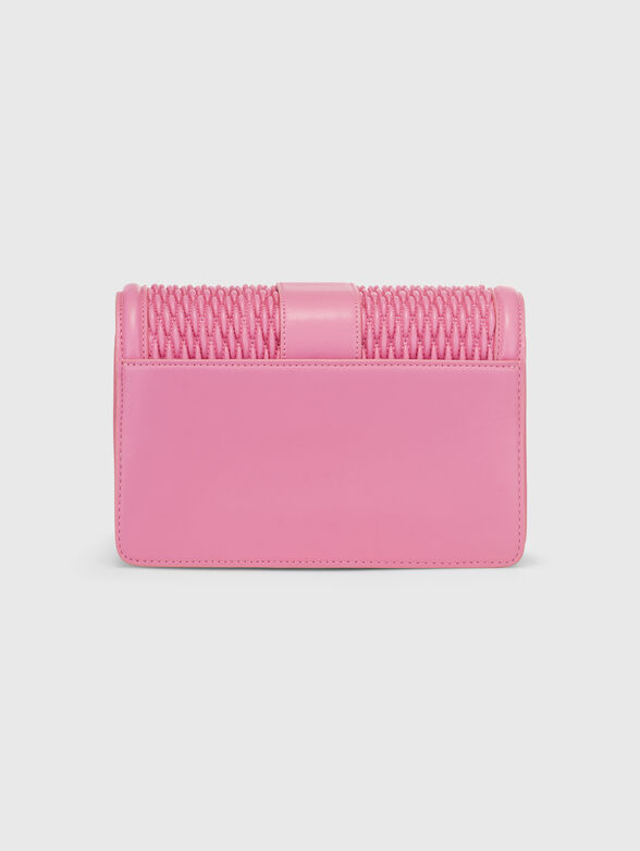 Quilted-effect crpssbody bag in pink - 3