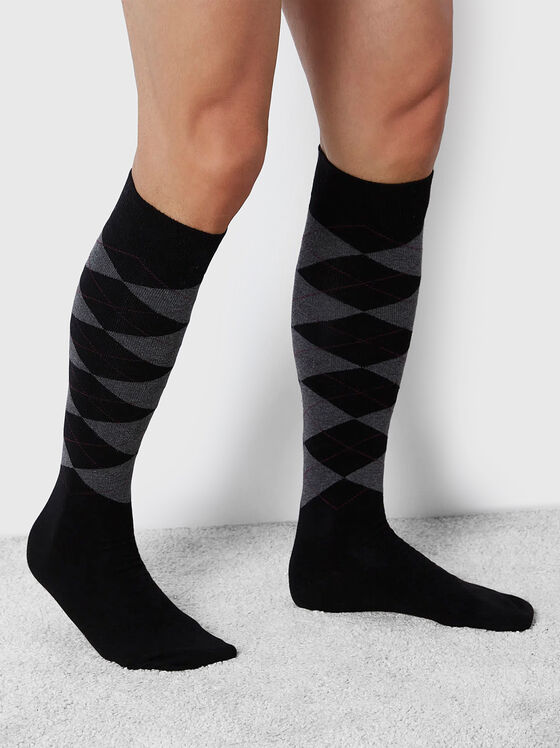 VARSITY socks with geometric motifs - 1