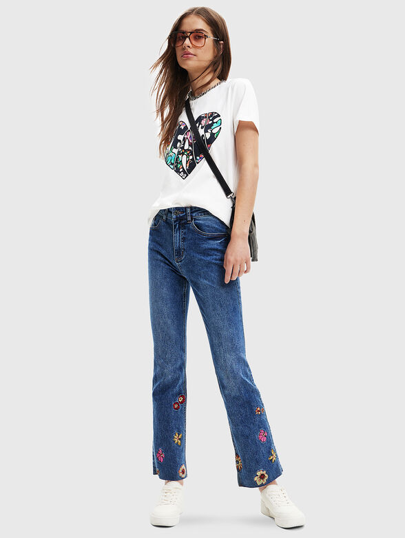 COR white t-shirt with contrasting appliqué - 2