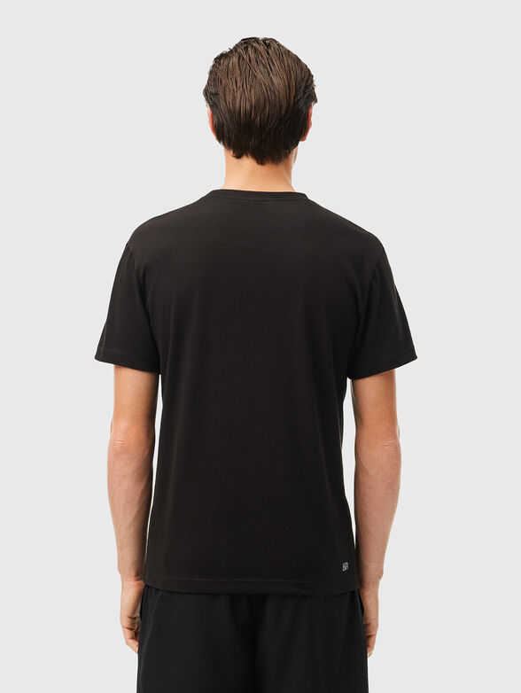 White T-shirt with contrasting logo print - 3