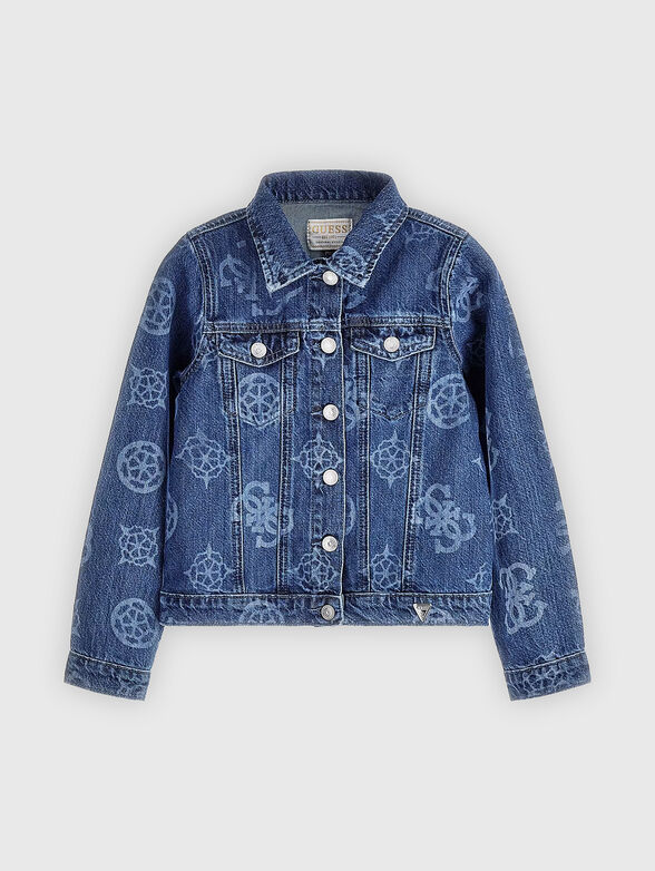 Denim jacket with 4G logo print - 1