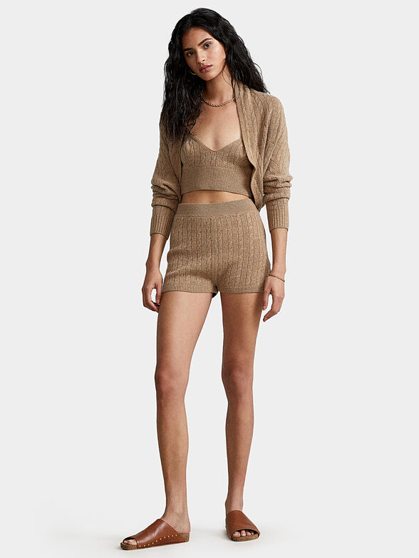 Crop knitted cardigan - 2