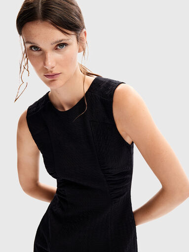 Mini dress with embossed texture - 3