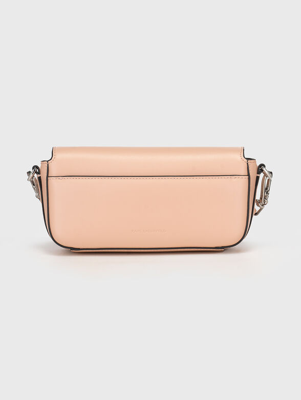 K/SIGNATURE beige leather bag with logo accent - 3