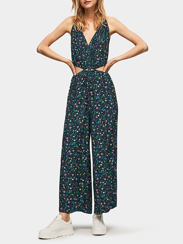 EDINA long jumpsuit with floral print - 1