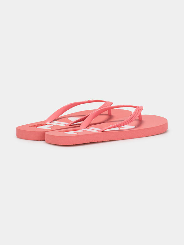TROY black flip flops with contrasting logo - 3