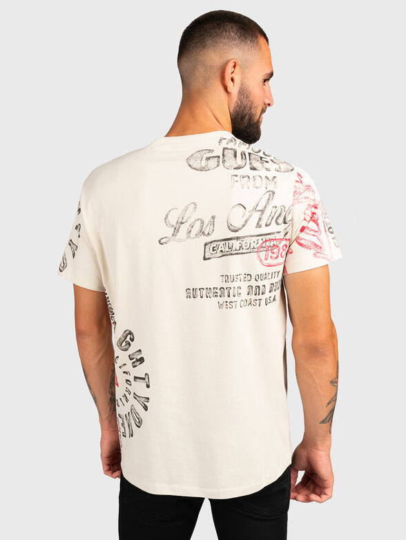 WORD RENOWNED dark blue print T-shirt  - 2