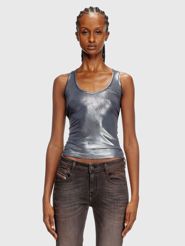 T-AMA top with metallic effect - 0