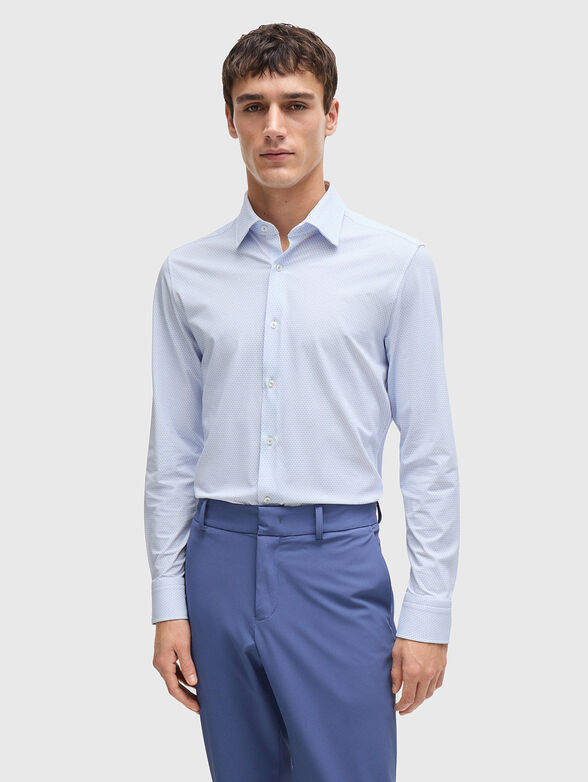 Slim shirt with geometric print - 1