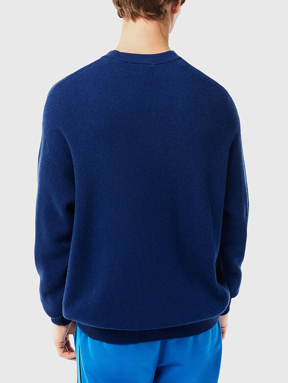 Wool sweater in blue colour - 2
