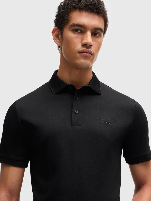 Polo shirt in black - 4