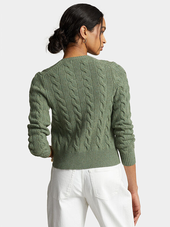 Knitted cardigan with buttons and logo embroidery - 3
