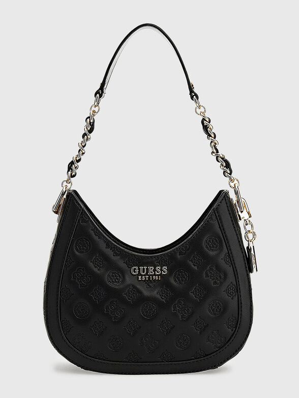 ABEY black hobo bag with embossed elements - 1