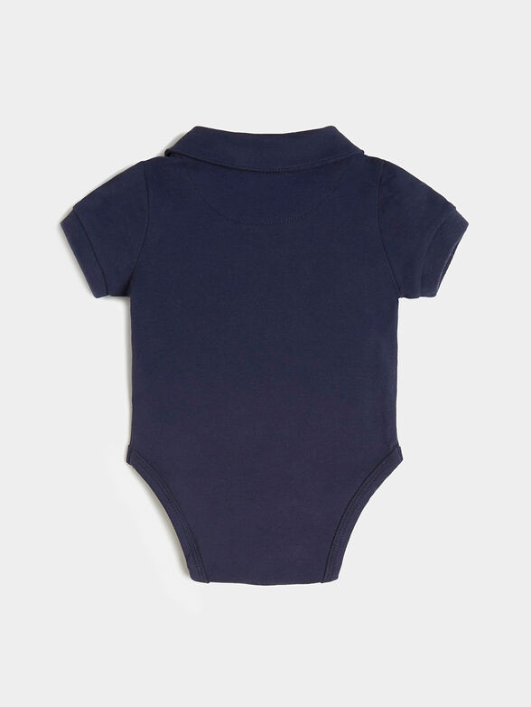 Blue bodysuit with embroidered bear - 2