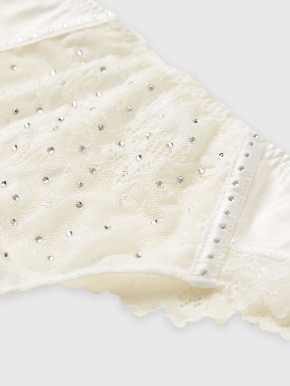 MISS WHITE brazilian briefs with rhinestones - 4