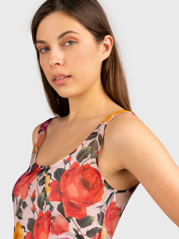 Long dress with floral print - 3