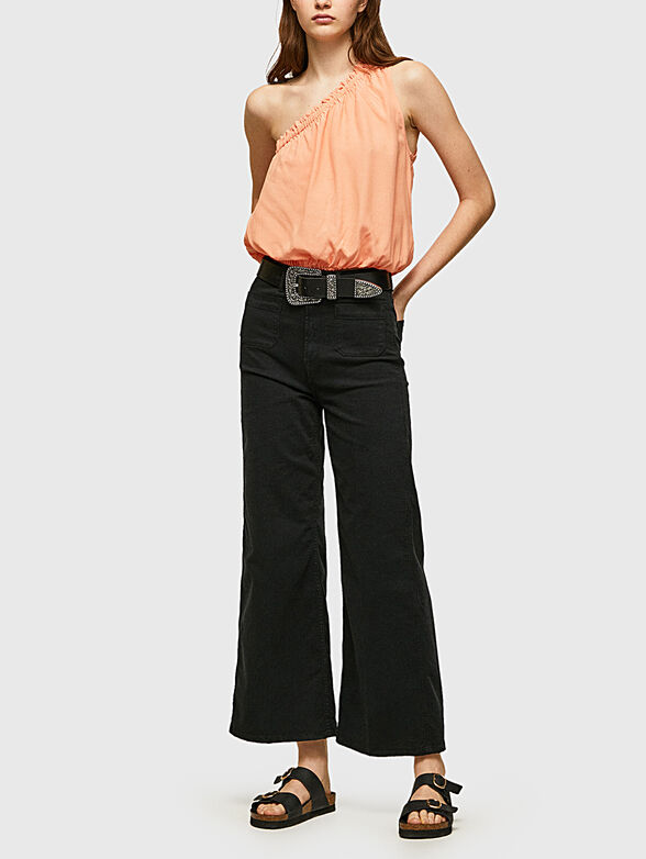 Orange top with one shoulder - 1