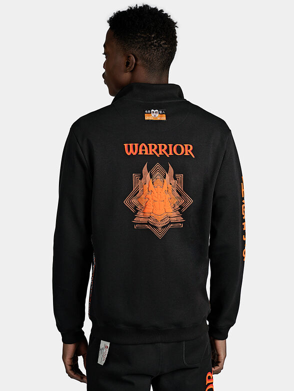 Black sweatshirt with orange accents - 3