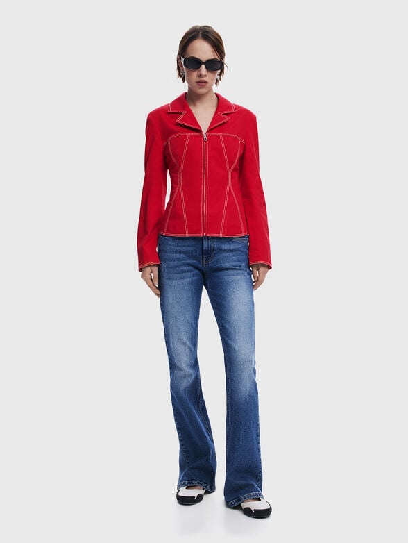 Transition jacket with accent stitching - 1