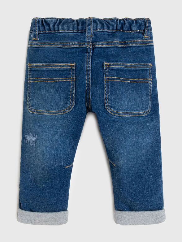 Blue jeans with elastic waist - 2