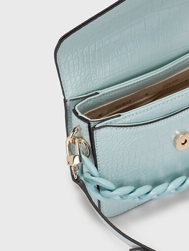 CORINA blue bag with croc texture - 5