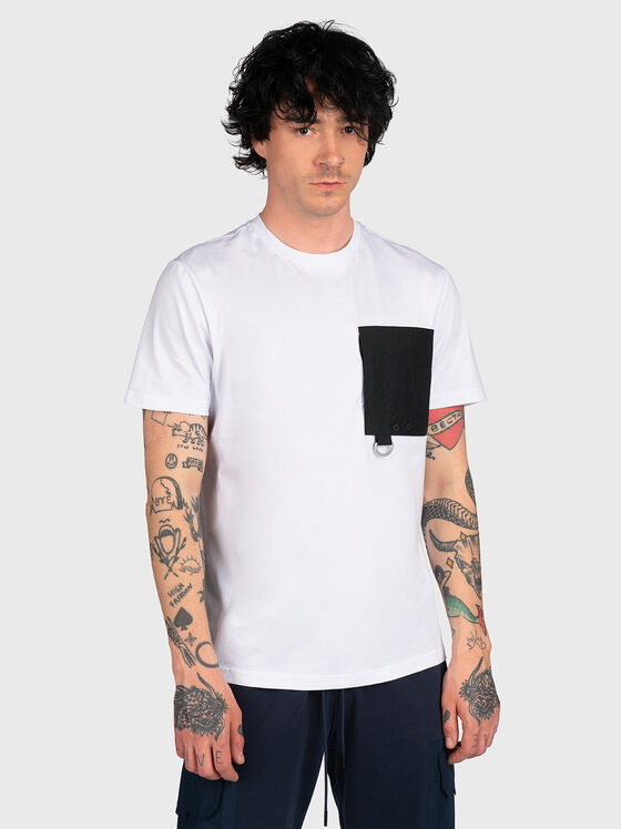 Βαμβακερό μπλουζάκι με τσέπη - 1